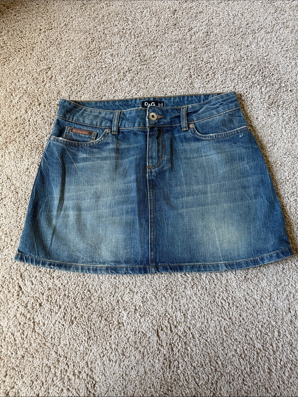 Dolce & Gabbana Blue Denim Mini Skirt